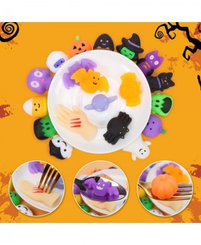 30pcs Halloween Squishy Toys with Pumpkin Bucket Kawaii Squishies Halloween Party Favors for Kids Adults Mini Squishies for B...