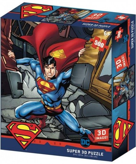 DC Comic SM32523 Superman Strength 3D Effect Jigsaw Puzzle Multicolour $49.61 - 3-D Puzzles