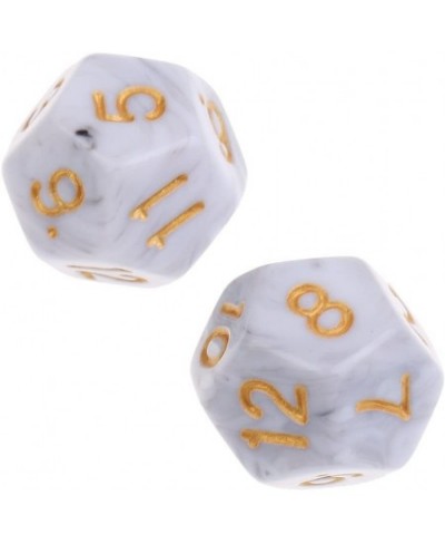 10pcs 12 Sided Dice D12 Polyhedral Dice for Dungeons and Dragons Roley Playing Games Dice Gift - White Gray $16.16 - Game Acc...