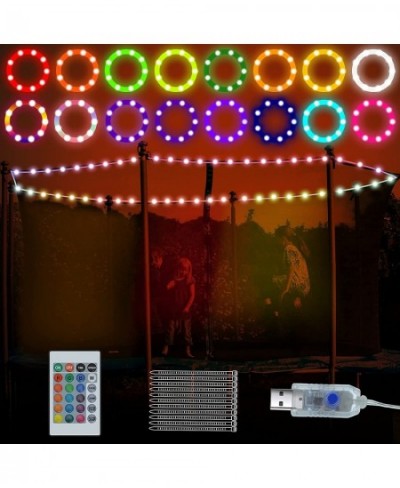 LED Trampoline Lights Remote Control Trampoline LED Light for 10ft 12ft 16 Color and 4 Modes Combination USB Powered Trampoli...