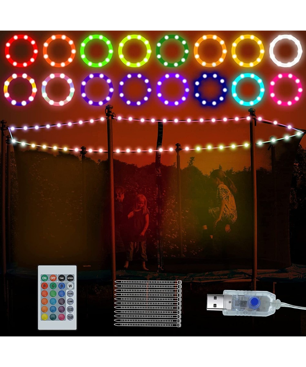 LED Trampoline Lights Remote Control Trampoline LED Light for 10ft 12ft 16 Color and 4 Modes Combination USB Powered Trampoli...