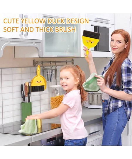 Mini Broom with Dustpan Set Boys Girls Small Cleaning Set with Rag Toddler Little Housekeeping Helper Set-Yellow Duck $16.68 ...