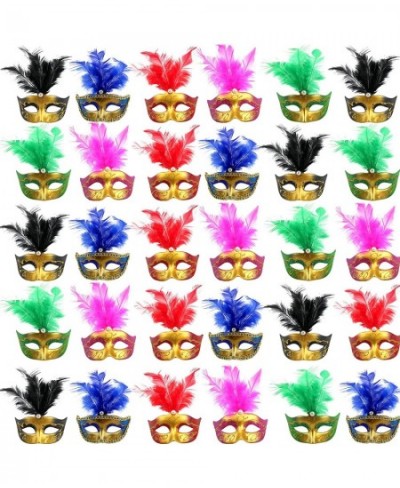 30 Pieces Mini Masks Masquerade Masks Mardi Gras Decorations Table Centerpiece for Bars Masquerade Mardi Gras Halloween Party...