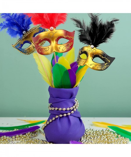 30 Pieces Mini Masks Masquerade Masks Mardi Gras Decorations Table Centerpiece for Bars Masquerade Mardi Gras Halloween Party...