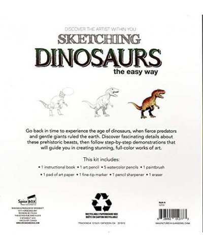 Adult Art Craft & Hobby Kits Art Studio Sketching Dinosaurs $31.55 - Kids' Drawing & Writing Boards