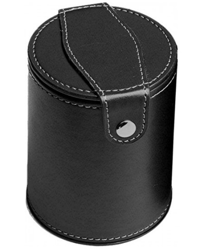 Set of 16mm Transparent Dice and Black PU Leather Black Felt Lined Dice Cup with Storage Compartment (Gift Boxed) $28.81 - Ga...