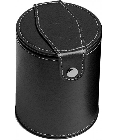 Set of 16mm Transparent Dice and Black PU Leather Black Felt Lined Dice Cup with Storage Compartment (Gift Boxed) $28.81 - Ga...