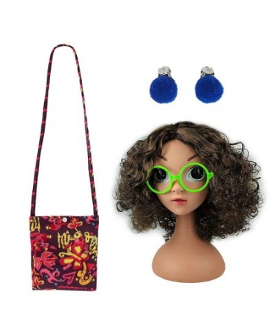 Little Girls Cosplay Wig with Dress Up Bag Green Glasses Blue Earrings Halloween Costume Accessories for Mirabel $34.94 - Kid...