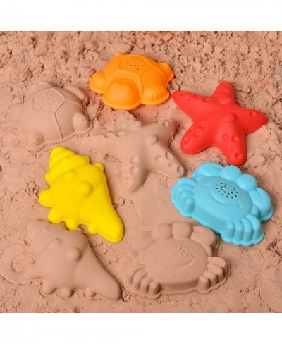 13Pcs Beach Toys Sand Toys Set for Kids with Silicone Foldable Beach Bucket Animal Sand Molds Beach Shovel Carrying Net Snow ...