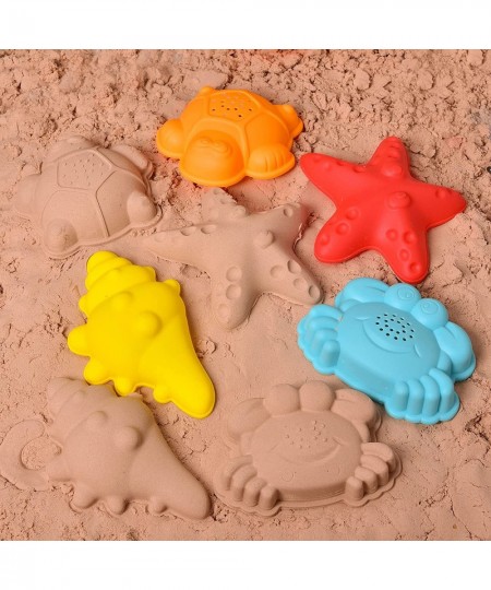 13Pcs Beach Toys Sand Toys Set for Kids with Silicone Foldable Beach Bucket Animal Sand Molds Beach Shovel Carrying Net Snow ...