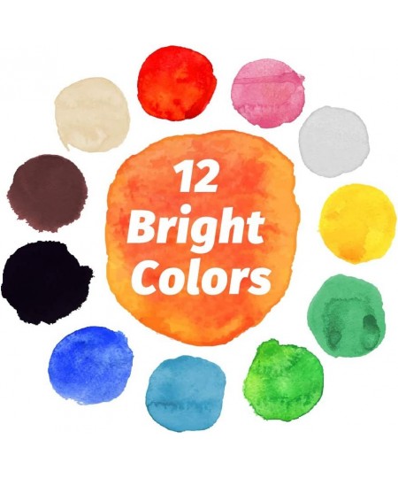 Finger Paint for Toddlers Non-Toxic Washable 12 Bright Colors Painting for Kids DIY Crafts Painting School Painting Supplies ...