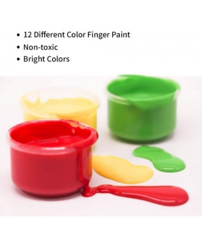 Finger Paint for Toddlers Non-Toxic Washable 12 Bright Colors Painting for Kids DIY Crafts Painting School Painting Supplies ...