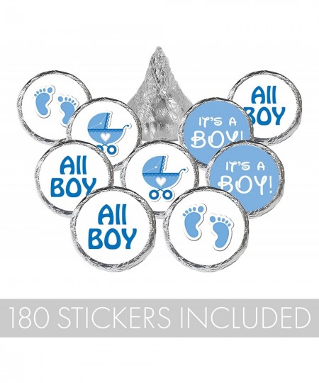 It's a Boy Baby Shower Kisses Candy Stickers Blue Chocolate Drops Labels - 180 Count $16.94 - Kids' Stickers