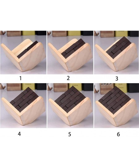 Wooden Brain Teaser Puzzle Cube Wooden Puzzles T-Shaped Jigsaw Logic Puzzle Educational Toy for Kids and Adults (Wine) $19.49...