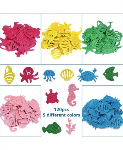 Sea Animals Glitter Stickers Foam Ocean Fish Sticker for Scrapbooking Cards 120Pcs $18.10 - Kids' Stickers