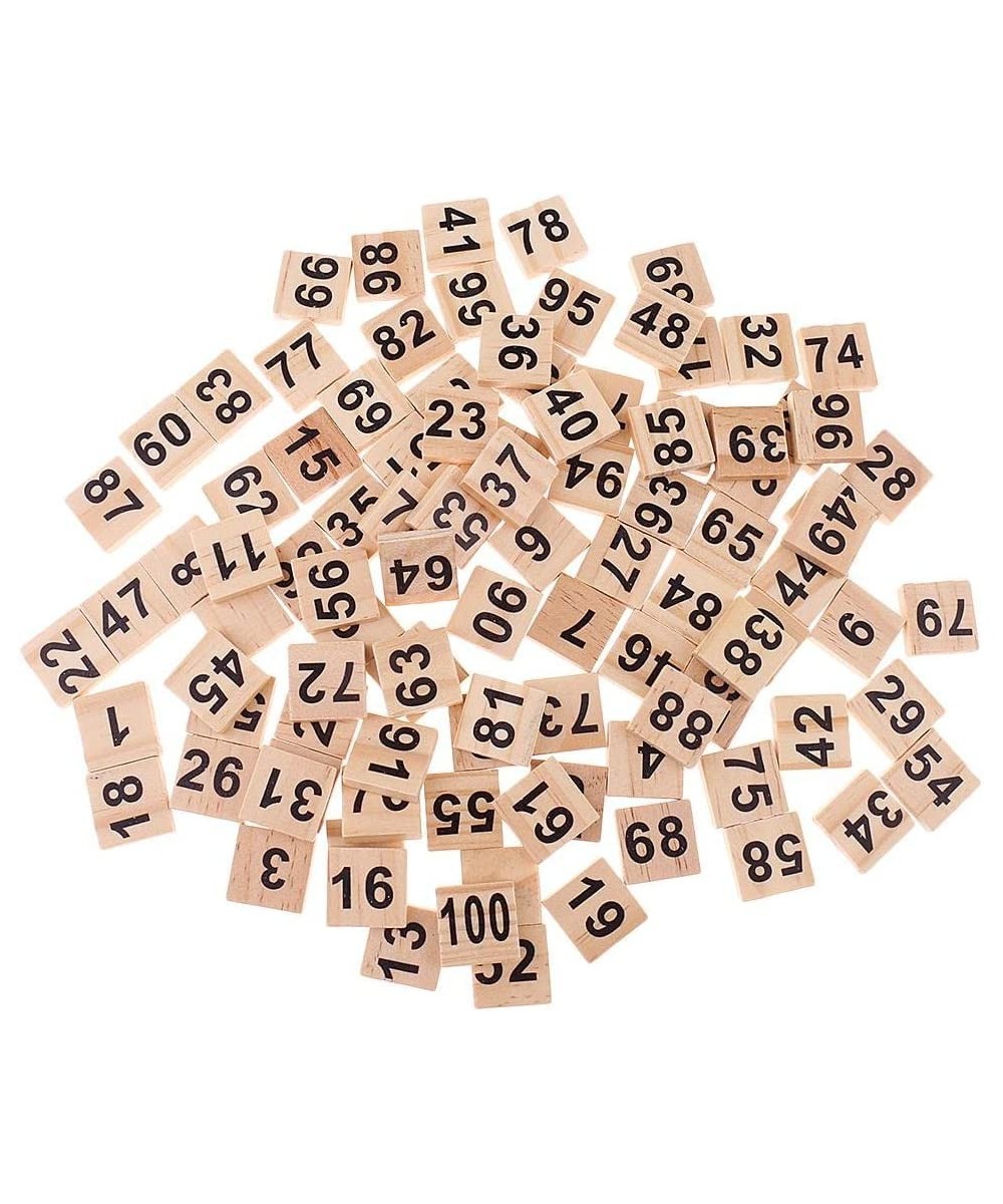 Pack of 100 Wooden Number Tiles 1-100 Black Number Cube Blocks for Wedding Party Decoration $14.32 - Domino & Tile Games