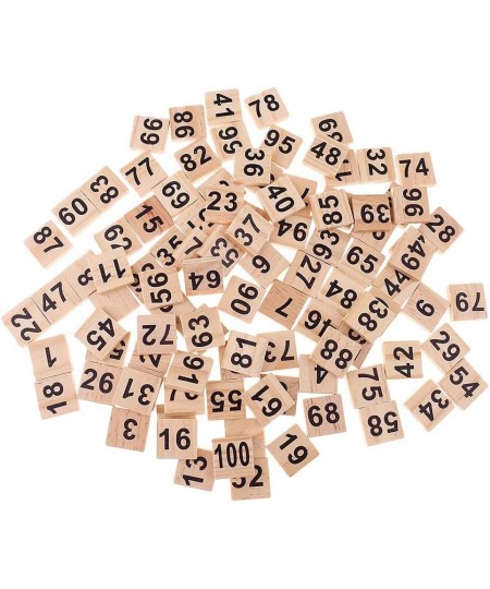 Pack of 100 Wooden Number Tiles 1-100 Black Number Cube Blocks for Wedding Party Decoration $14.32 - Domino & Tile Games