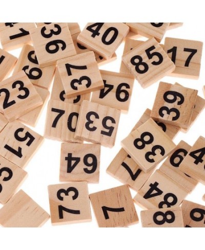 Pack of 100 Wooden Number Tiles 1-100 Black Number Cube Blocks for Wedding Party Decoration $14.32 - Domino & Tile Games