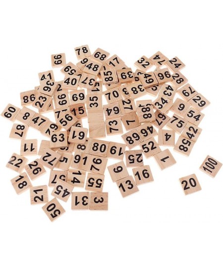 Pack of 100 Wooden Number Tiles 1-100 Black Number Cube Blocks for Wedding Party Decoration $14.32 - Domino & Tile Games