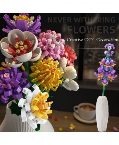 Flowers Bouquet Building Kit Compatible with Lego DIY Artificial Bouquet Building Bricks Flowers Building Blocks Gifts for Ad...