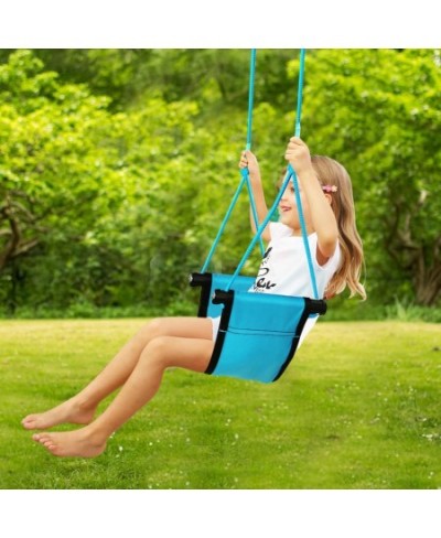 Children Outdoor Swing Seat with snap Hook Swing Set Adjustable Ropes for Kids Outdoor Play Playground Swing Indoor Outdoor B...