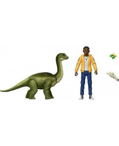 Jurassic World Camp Cretaceous Darius and Baby Brachiosaurus Human and Dino Pack with 2 Action Figures and 2 Accessories Toy ...