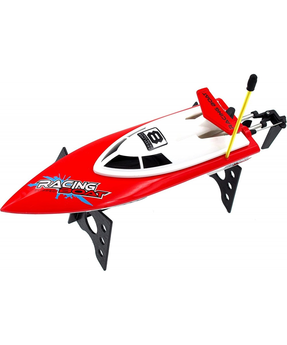 Auto-Flip RC Boat High Speed Racing Remote Control Boat On Water Pool Lake River Red $61.25 - Remote & App Controlled Vehicles