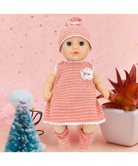 6 Set Girl Dolls Clothes Gift for 14 Inch -18 Inch Infant Baby Dolls Includes Doll Outfits Dress Hat Socks Total 14 Pcs Doll ...