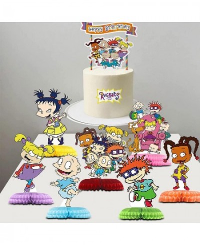 Rugrat Birthday Party Decorations 7Pcs Cartoon Movie Theme Party Centerpieces Table Toppers Cake Toppers Ru-grat Party Suppli...