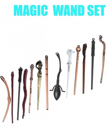 Magic Winds for Kids Creative Cosplay with Metal Core Magical Wands with Keychain Necklace for Kids (Magic Wands 13pC/Set) $5...