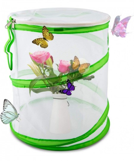 Insect and Butterfly Habitat Cage Pop Up Design Collapsible Insect Mesh Cage for Science Education 12×14 Inch $23.11 - Habita...