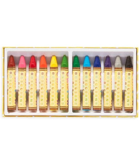 OOLY Brilliant Bee Crayons Bright and Vivid Triangular Crayon - Set of 12 $17.05 - Kids' Drawing & Writing Boards