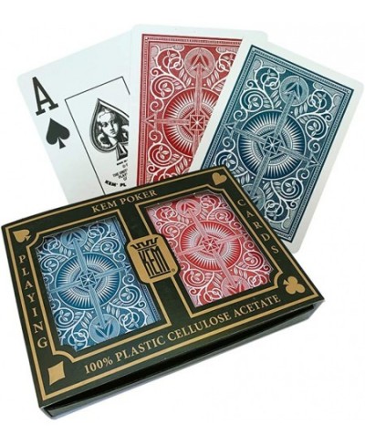 Arrow Red and Blue Bridge Size Jumbo Index Playing Cards Height: 3.63" Width: 2.38" Depth: 0.69 $61.11 - Card Games