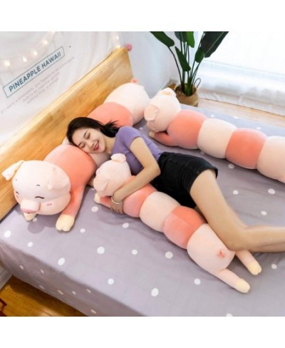 Giant Hugging Pig Caterpillar Pillow Adorable Animal Stuffed Doll Soft Large Plush Toy for Children Kids Favor Bedroom Living...