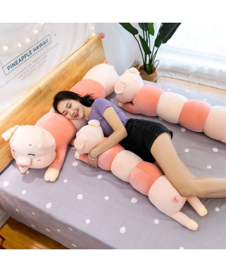 Giant Hugging Pig Caterpillar Pillow Adorable Animal Stuffed Doll Soft Large Plush Toy for Children Kids Favor Bedroom Living...