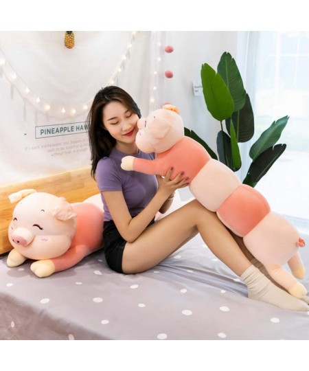 Giant Hugging Pig Caterpillar Pillow Adorable Animal Stuffed Doll Soft Large Plush Toy for Children Kids Favor Bedroom Living...