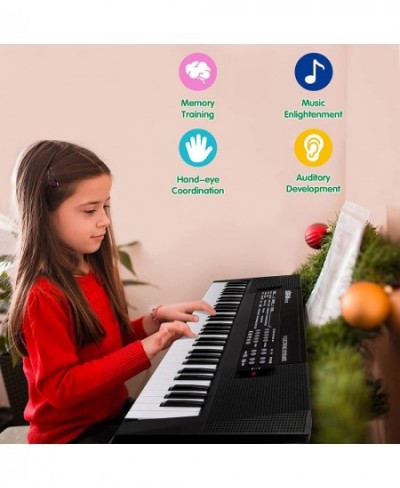 Kids Music Piano Keyboard 61 Keys Piano Keyboard Toys with Microphone Portable Mono Electronic Piano Keyboard Teaching Piano ...