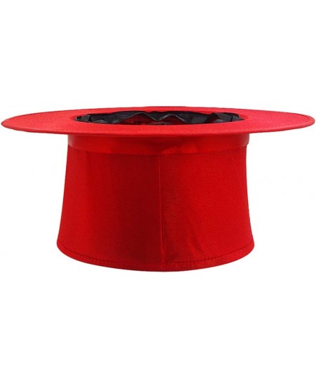 Folding Top Hat-Magician’s Collapsible Red Top Spring Hat Magic Trick Essential Prop Stage Accessories Gimmick $47.92 - Magic...