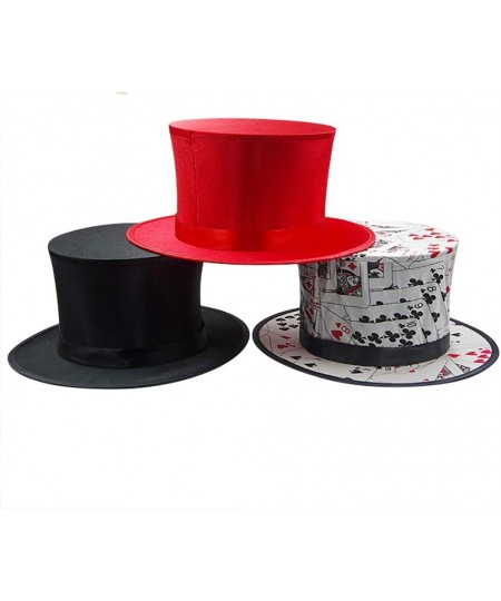 Folding Top Hat-Magician’s Collapsible Red Top Spring Hat Magic Trick Essential Prop Stage Accessories Gimmick $47.92 - Magic...