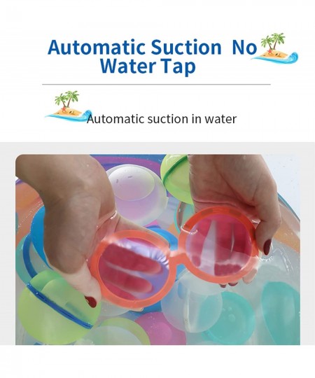 Reusable Water Balloons 6 Pack Instant Filling Self Sealing for Kids Indoor Outdoor Refillable Magnetic Silicone Water Bombs ...