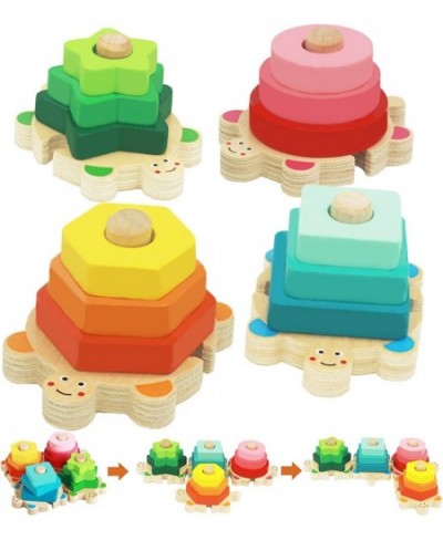 Stacking Toys for Toddlers 1-3 Montessori Shape Sorter Baby Toys 12-18 Months Wooden Block Educational Puzzle Toys for Boys G...