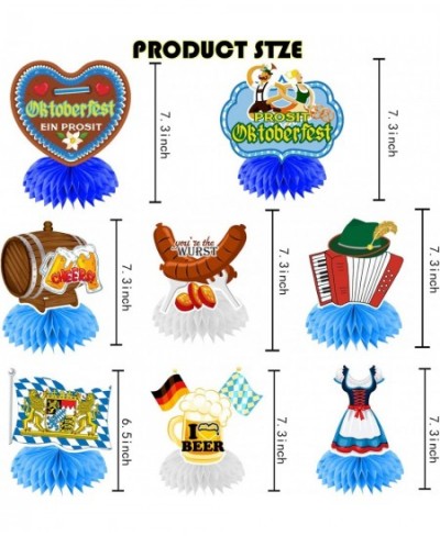 8pcs Oktoberfest Centerpiece Oktoberfest Table Decorations German Centerpiece Party Supplies Bavarian German Beer Festival Ok...