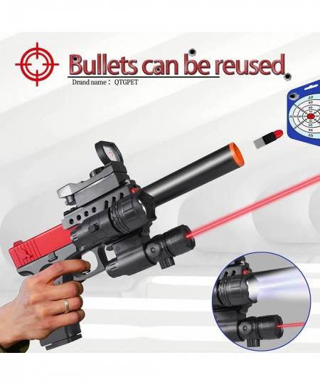 Ejecting Shell Toy Gun with Soft Bullets Cool Toy Pistol with an Orange tip for Training or Play $49.27 - Toy Foam Blasters &...