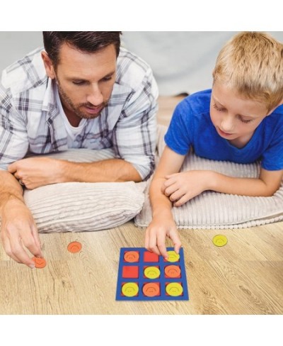 Foam Smile Face Tic-Tac-Toe Mini Board Games for Kids Set of 12 5” x 5’” Foam Boards and Tokens Birthday Party Favors Goodie ...