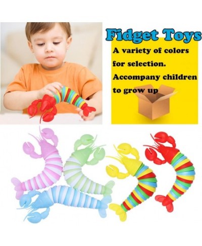 Fidget Lobster 3D Printed Articulated Sensory Lobster Fidget Toy Rainbow Caterpillar Fidget Toys for Children Stress-Relief T...