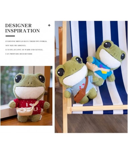 11.8 Inch Stuffed Frog Plush Animal Doll Toy Super Cute Green Frog Stuffed Animal Plush Toy Frog Plushie with Sweater Clothes...