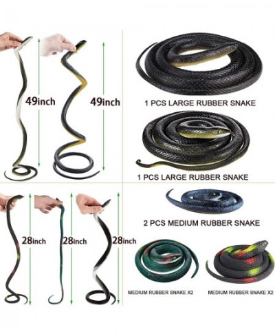 8 Pieces Realistic Rubber Snakes Fake Toy Snakes That Look Real Plastic Snakes for Garden Props to Keep Birds Away $32.58 - G...