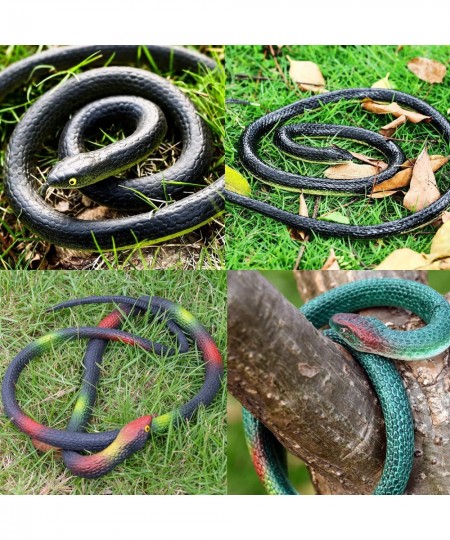 8 Pieces Realistic Rubber Snakes Fake Toy Snakes That Look Real Plastic Snakes for Garden Props to Keep Birds Away $32.58 - G...