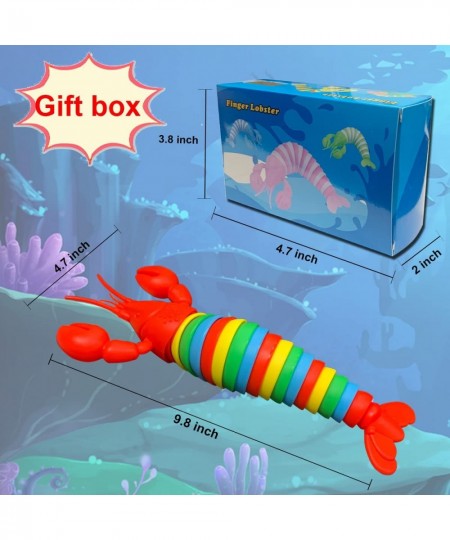 Fidget Lobster 3D Printed Articulated Sensory Lobster Fidget Toy Rainbow Caterpillar Fidget Toys for Children Stress-Relief T...