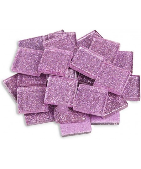 200g Mosaic Tile Glass Tiles for Art Crafts DIY Children Puzzle Handmade Materials Home Decor -3/4 Inch (20mm) (Purple) $15.6...